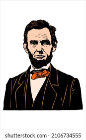 Abraham Lincoln - portrait of the american politician and president