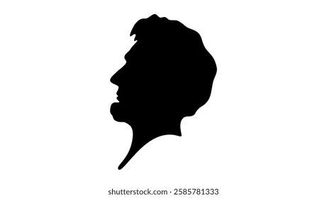 Abraham Lincoln Silhouette, High Quality Vector