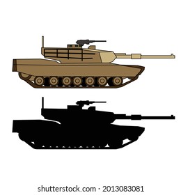 diseño vectorial del tanque de batalla principal de abram
