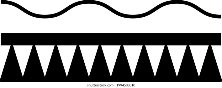 Abrasion resistant icon ,vector illustration