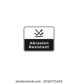 Abrasion resistant label vector for product design element. Best Abrasion resistant sign for product packaging design. Abrasion resistant label vector.