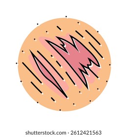 abrasions household injury accident color icon vector. abrasions household injury accident sign. isolated symbol illustration