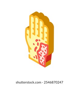 abrasions household injury accident isometric icon vector. abrasions household injury accident sign. isolated symbol illustration