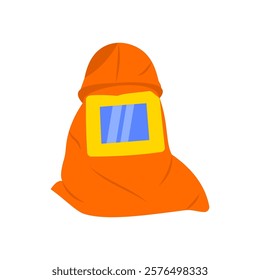 Abrasive Blasting Helmet, Industrial Safety Equipment illustration