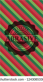 Abrasive christmas colors style emblem.