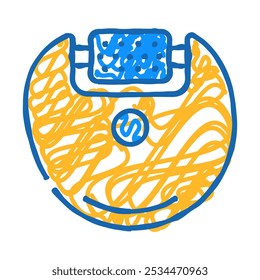 abrasive electronic callus remover doodle icon sketch vector. abrasive electronic callus remover sign. isolated symbol illustration