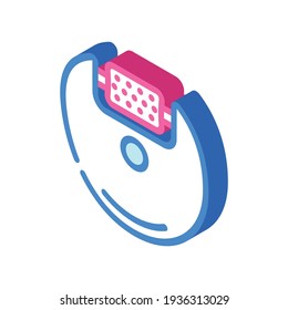 vector de icono isométrico abrasivo del quitador de llamadas electrónicas. signo abrasivo de eliminación de llamadas electrónicas. ilustración de símbolo aislado