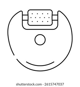 abrasive electronic callus remover line icon vector. abrasive electronic callus remover sign. isolated contour symbol black illustration