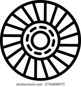 Abrasives Line Icon and Vector