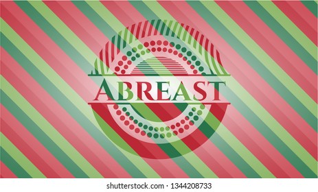 Abreast christmas emblem background.