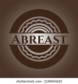 Abreast retro wood emblem. Vector Illustration. 