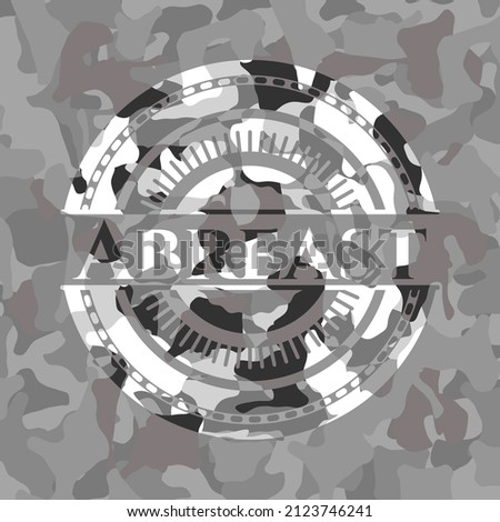 Abreast written on a grey camo texture 