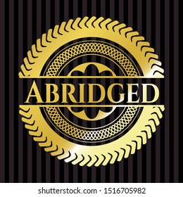 Abridged gold emblem. Vector Illustration. Detailed.