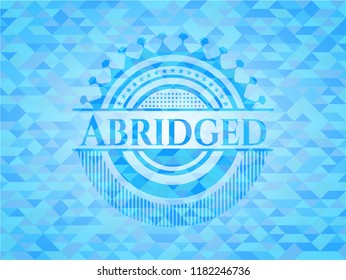 Abridged sky blue mosaic emblem