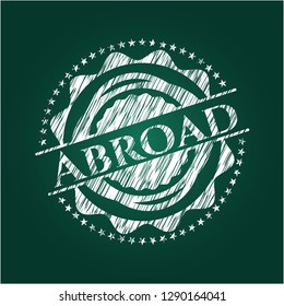 Abroad chalkboard emblem