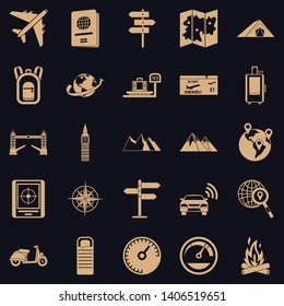 Abroad icons set. Simple set of 25 abroad vector icons for web for any design