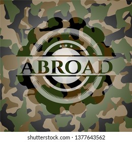 Abroad on camo texture