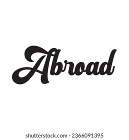 abroad text on white background.