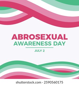 Abrosexual Awareness Day poster vector illustration. Abrosexual waving abstract LGBT pride flag frame vector. Abrosexual wavy border graphic design element. Template for background, banner, card