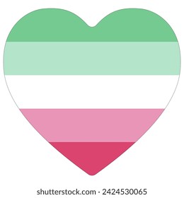 Bandera del Orgullo Abrosexual en forma. Bandera LGBTQ en forma