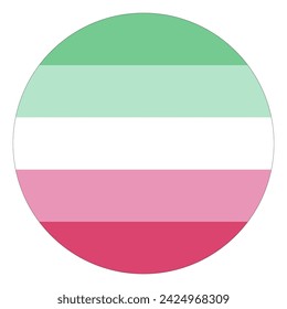 Bandera del Orgullo Abrosexual en forma. Bandera LGBTQ en forma