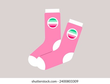 Los calcetines de la bandera del orgullo abrosexual se refieren a individuos cuya sexualidad está cambiando o fluyendo
