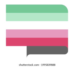 Abrosexual pride flag, vector illustration