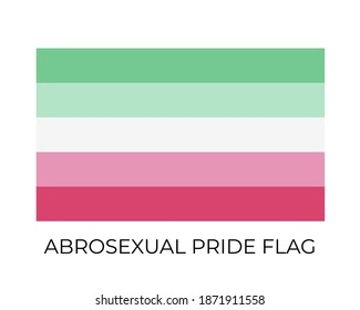 Abrosexual Pride Rainbow Flags. Symbol of LGBT community. Vector flag sexual identity. Easy to edit template for banners, signs, logo design, etc.