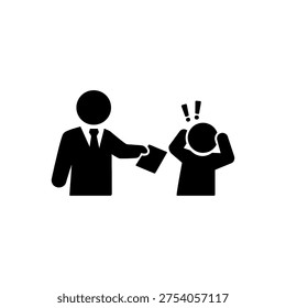 Abrupt Job Termination Icon Isolated On White Background