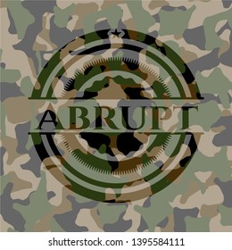Abrupt on camouflaged pattern. Vector Illustration. Detailed.