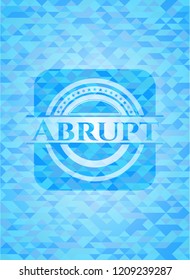 Abrupt sky blue emblem. Mosaic background