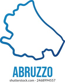 Abruzzo italian region simple smooth map