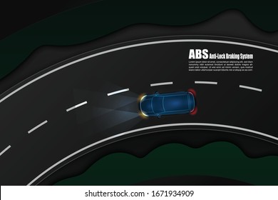 ABS Anti Lock Braking System an active vehicle safety feature designed to help vehicles wheel from locking during brake