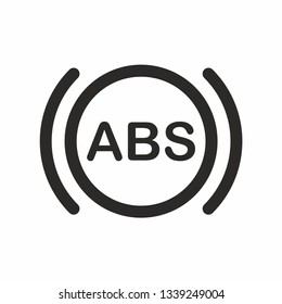 Abs, car, dashboard, indicator icon vector