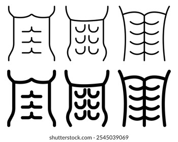 Abs icon in black and colored versions.
