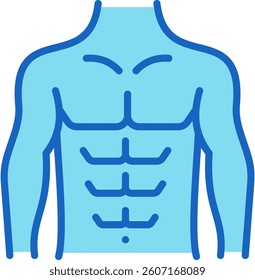 Abs Icon Blue Vector Illustration