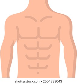 Abs Icon Flat Vector Illustration