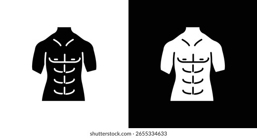 Abs-Symbol in flacher Version auf schwarz-weißem Hintergrund