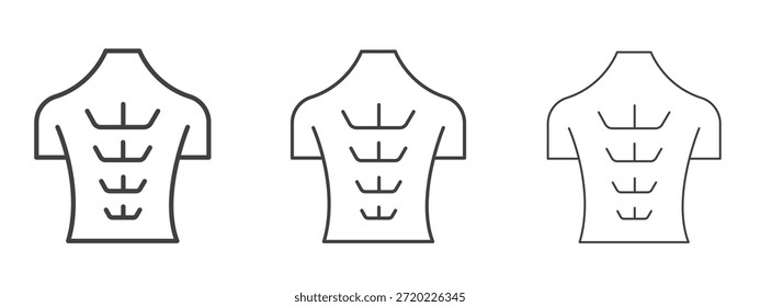 Abs-Symbol in Linie Kunst doodle-Stil. Bearbeitbares Konturumrisszeichen, eps 10