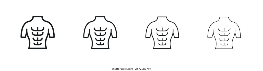 Abs icon. minimal strokes lines for web designs