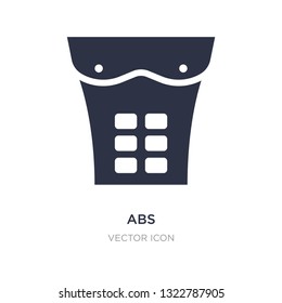 abs icon on white background. Simple element illustration from Health and medical concept. abs sign icon symbol design.
