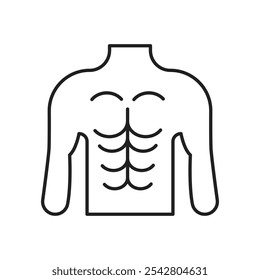 Abs Symbol einfache schwarze Linie Stil.