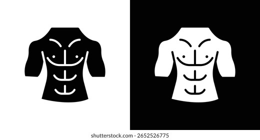 Colección de símbolo de ícono de abdominales. Vector plano ilustración de stock.