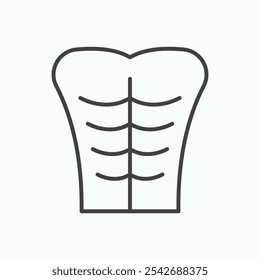 Abs-Symbol in dünnen schwarzen Linien