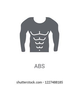 Abs icon. Trendy Abs logo concept on white background from Gym and Fitness collection. Suitable for use on web apps, mobile apps and print media.