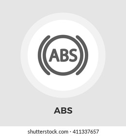 ABS  icon vector. Flat icon isolated on the white background. Editable EPS file. Vector illustration.