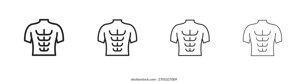 Abs icons in black simple line elements.