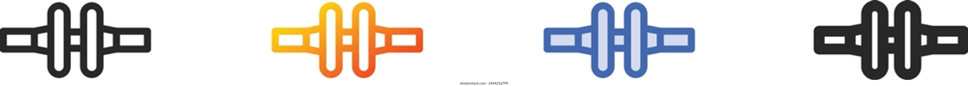 abs icon.Thin Linear, Gradient, Blue Stroke and bold Style Design Isolated On White Background