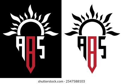 ABS Letter Logo Design. Initial letters ABS logo icon. Abstract letter ABS minimal vector logo design template.