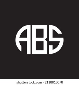 ABS letter logo design on black background. ABS creative initials letter logo concept. 
